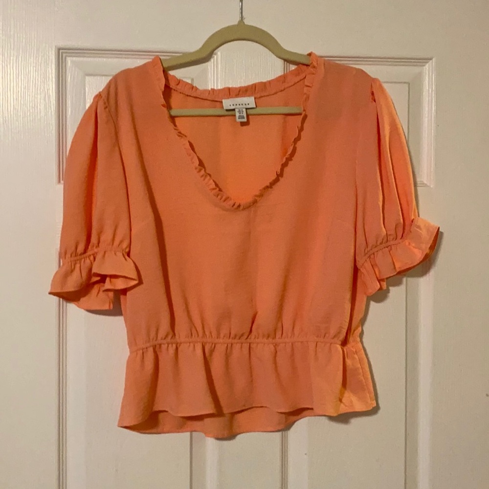 Topshop Short-Sleeved Blouse